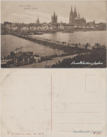 Ansichtskarte Köln Anlegestelle, Brücke - Gesamtansicht 1908  - Köln