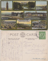 Postcard Margate (Kent) Mehrbild: Strand, Ansichten, Park 1914  - Other & Unclassified