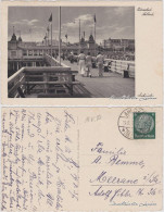 Ansichtskarte Ahlbeck (Usedom) Partie Auf Der Seebrücke - Hotels 1937  - Sonstige & Ohne Zuordnung