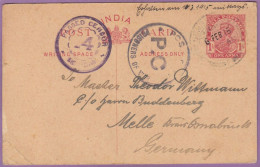 Br India King George V, Prisoners Of War Cancellation, Censor Postmark, Military, Postal Card, India - 1911-35  George V