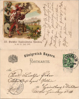 Ansichtskarte Nürnberg XII Deutsches Bundesschießen Künstlerkarte 1897 - Nürnberg