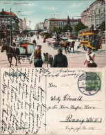 Ansichtskarte Mitte-Berlin Alexanderplatz, Kutschen Busse 1909 - Mitte