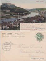 Ansichtskarte Königstein (Sächsische Schweiz) Stadt Und Lilienstein 1904  - Bad Schandau