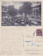 Postcard Johannisbad Janské Lázně Kuranlagen, Restaurant 1928  - Tchéquie