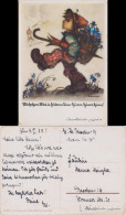 Künstlerkarte: Wandernder Junge. (Mit Frohem Mut Und Heiterm Sinn) Hummel 1938 - Philosophie