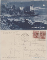 Cartoline Triest Trieste Schloß Miramar Bei Mondschein 1925 - Other & Unclassified