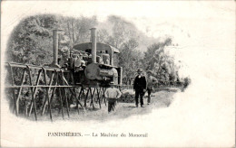 Panissières Canton De Feurs Train Locomotive Machine Du Monorail Loire 42360 Dos Non Divisé En B.Etat - Autres & Non Classés