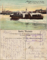 Postkaart Antwerpen Anvers Hafen Dampfer Gel Feldpost Beverloo 1916 - Antwerpen