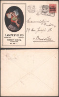 BELGICA OCUPACION ALEMANA 1916 SELLO GERMANIA CENSURA GENT PUBLICIDAD PHILIPS - Autres & Non Classés