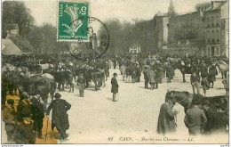 14.CAEN.MARCHE AUX CHEVAUX.TACHES ET PLIE - Caen