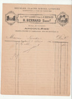 16-H.Bernard....Meubles, Glaces, Sièges, Literies....Angoulême...(Charente)...1886 - Autres & Non Classés