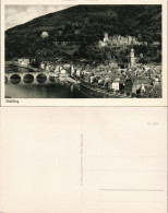 Heidelberg Panorama-Ansicht Neckar, Brücke, Stadt & Schloss 1950 - Heidelberg