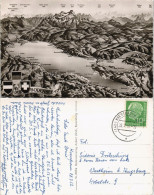 Alpen (Allgemein) Reliefkarte Bodensee 1956   Gelaufen Mit Stempel KRESSBRONN - Unclassified
