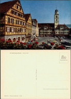 Ansichtskarte Bad Mergentheim Marktplatz, Fachwerkhäuser, Autos 1970 - Bad Mergentheim