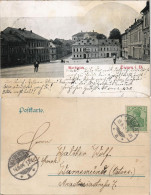 Ansichtskarte Treuen (Vogtland) Marktplatz 1904  Gel. Ankunftsstempel Warnemünde - Otros & Sin Clasificación