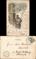 Ansichtskarte  Weihnachten - Christmas, Posstbote - Winterstadt 1901 - Autres & Non Classés