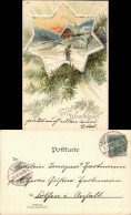 Weihnachten Grusskarte Christmas Tannen Tannenzweige Künstlerkarte 1901 - Autres & Non Classés