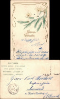 Weihnachten - Christmas, Kerzen Tannenbaum Jugendstil-Karte 1903  Prägekarte - Sonstige & Ohne Zuordnung