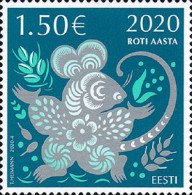 2020 1015 Estonia Chinese New Year - Year Of The Rat MNH - Estonie