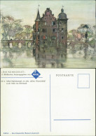 Dortmund Schloss Bodelschwingh Wasserschloss ARAL Werbekarte Künstlerkarte 1970 - Dortmund