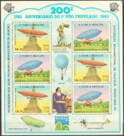 S. Tomè 1983, Zeppelin, 6val In Block - Zeppeline