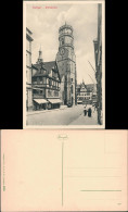 Ansichtskarte Stuttgart Stiftskirche, Straße - Geschäfte 1912 - Stuttgart