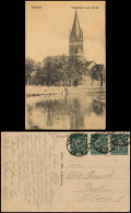 Postcard Gollnow Goleniów Pulverturm Und Kirche B. Stettin 1923 - Pommern