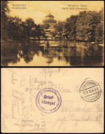 Postcard Warschau Warszawa Sächsischer Garten 1915  Gel. Kriegslazarett - Pologne
