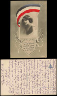 Ansichtskarte  Frau Fahne Patriotika Kaiserreich/Deutsches Reich 1915 - Non Classés