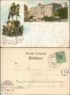 Ansichtskarte Litho AK Berlin Gruss Aus 2 Bild Schloß 1895 - Other & Unclassified