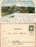 Ansichtskarte Nürnberg Teilansicht Panorama Mit Johannisbrücke Brücke 1900 - Nürnberg