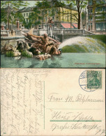 Düsseldorf Tritonengruppe Am Corneliusplatz, Wasserspiele Wasserkunst 1910 - Duesseldorf
