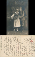 Soldaten-Porträt 1. Weltkrieg "Goldblondes Mägdelein" Verliebte 1917 - Personen