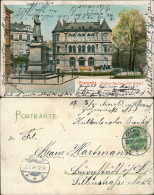 Ansichtskarte Litho AK Chemnitz Becker-Denkmal Und Börse 1904 (Ankunftsstempel) - Chemnitz