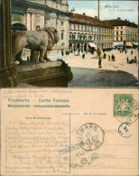 Ansichtskarte München Feldherrnhalle Blick Zu Geschäften 1907 - München