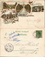 Litho AK Bad Wilhelmshöhe-Kassel Cassel Löwenburg, Cascaden 1897 - Kassel