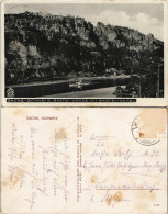 Ansichtskarte Rathen Basteifelsen Dampfer 1934 Walter Hahn:3878 - Rathen