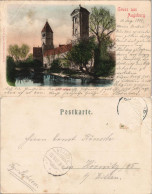 Ansichtskarte Augsburg Jakobstor - Coloriert 1901 - Augsburg