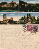 Ansichtskarte Saaleck-Bad Kösen Rudelsburg - 4 Bild Ua. Bismarckstein 1923 - Other & Unclassified