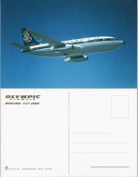 OLYMPIC AIRWAYS BOEING 737-200 Flugzeug Motivkarte Airplane 1990 - 1946-....: Era Moderna