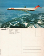 Ansichtskarte  Flugzeuge: McDonnell Douglas MD 81 Swissair 1978 - 1946-....: Era Moderna