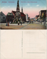 Norderney Friedrichstrasse Kath. Kirche U. Kaiser Wilhelmdenkmal 1910 - Norderney