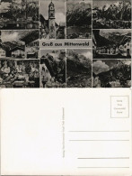 Ansichtskarte Mittenwald Gruss-AK Mehrbildkarte Mit Ortsansichten 1955 - Mittenwald