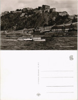 Ansichtskarte Koblenz Rhein Schiff Passiert Festung Ehrenbreitstein 1960 - Koblenz