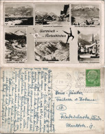 Garmisch-Partenkirchen Mehrbildkarte Mit Umland Stadtteilansichten 1956 - Garmisch-Partenkirchen
