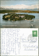 Ansichtskarte Konstanz Insel Mainau Bodensee Panorama Schweizer Alpen 1960 - Konstanz