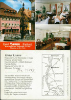 Rottweil Neckar Reklamekarte Hotel Lamm, Restaurant Weinstube Hauptstraße  1970 - Rottweil