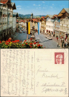 Ansichtskarte Bad Tölz Marktstrasse Belebt, Geschäfte, Auto Verkehr 1975 - Bad Tölz