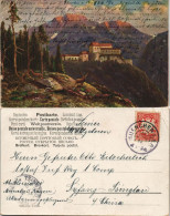 Alpenlandschaft 1904  Gel. Von München Nach Tsingtau Kiautschou China Kolonie - 1900-1949