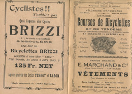 Vélo - Cyclisme - VELODROME D'ANGOULEME - Programme - Course De Bicyclettes - 12 Octobre 1913 - 8 Pages - - Programas